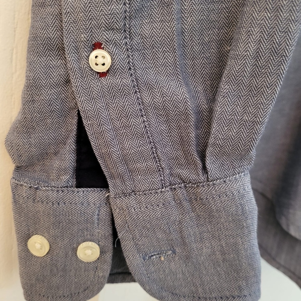 Men's Blue Button-Down Shirt Tommy Hilfiger Medium - Picture 5 of 9